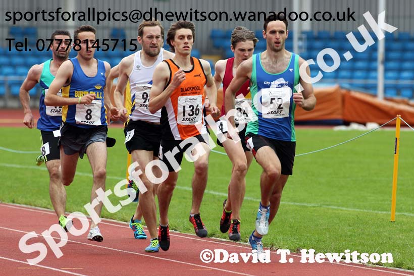 Mens  senior 800 metres, Northern Senior and Under-20s Track and Field Champs., Manchester. Photo: David T. Hewitson/Sports for All Pics